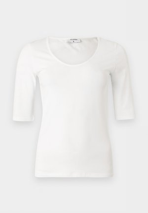 SCOOP NECK - Camiseta de manga larga - white