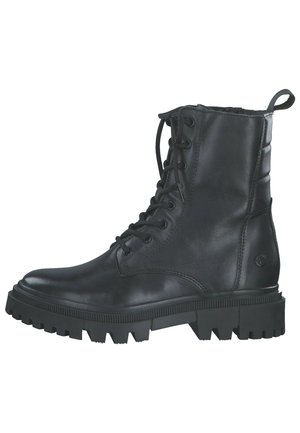 Bottines à plateau - black leather