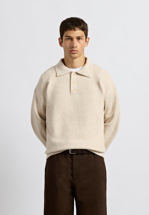 Burocs, HAIRY POLO SWEATER UNISEX - Jersey de punto - beige