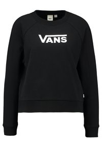 Felpa nera a maniche lunghe realizzata in misto cotone. Presenta un logo bianco "VANS" sul petto, polsini a coste e scollatura a girocollo.