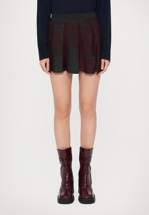 TIGERS EYE SLASH - Minisvārki - grey/bordeaux