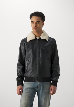 JOE BIKER JACKET - Veste en cuir - black