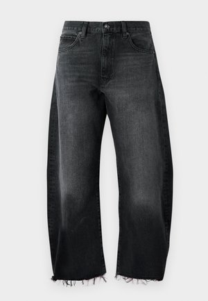 FRAME THE BUBBLE CROP - Relaxed fit -farkut - denim black