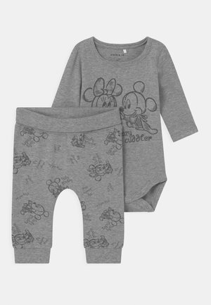 NBNMICKEY SET UNISEX - Bukse - grey melange