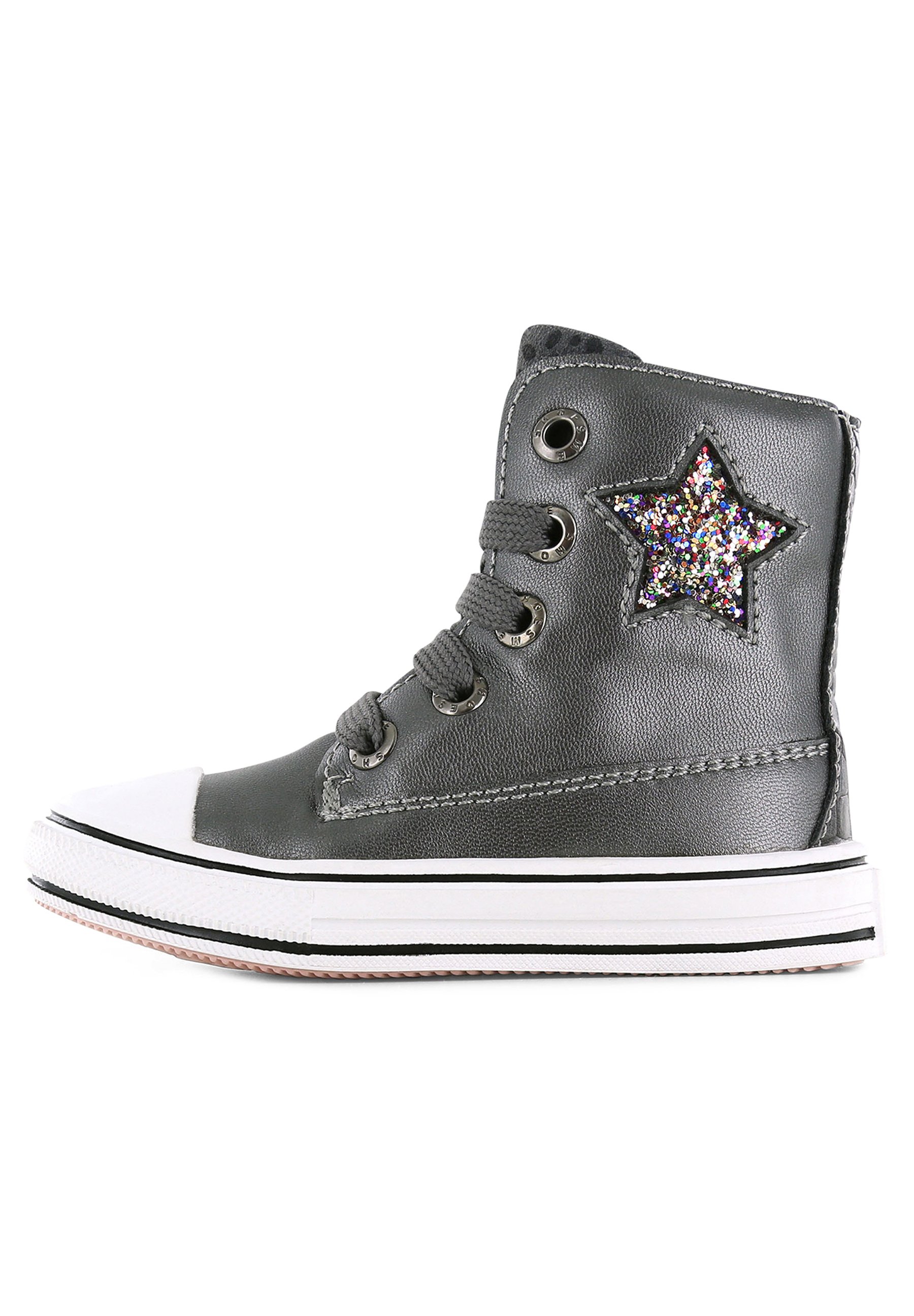 Shoesme Sneakers hoog - old silver/zwart - Zalando.nl