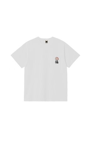 FORTUNE CAT UNISEX - Printtipaita - white