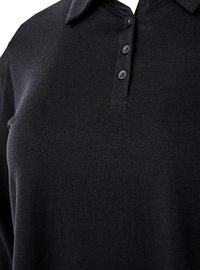 Zizzi LANGARM - Pikeepaita - black solid
