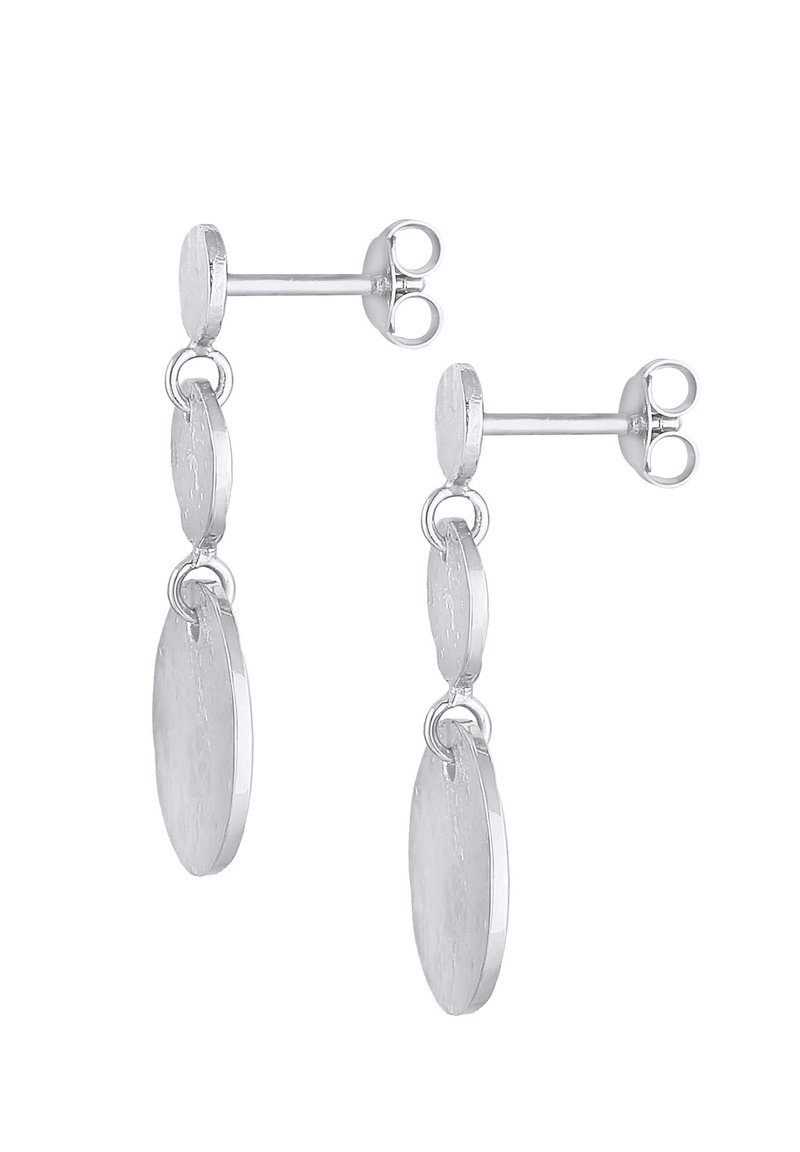 Orecchini a cerchio minimal in argento sterling 925 con onice - Italia