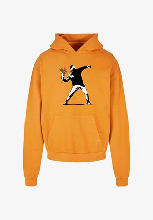 Merchcode, BANKSY - LOVE IS IN THE AIR ULTRA HEAVY - Hættetrøje - forgottenorange