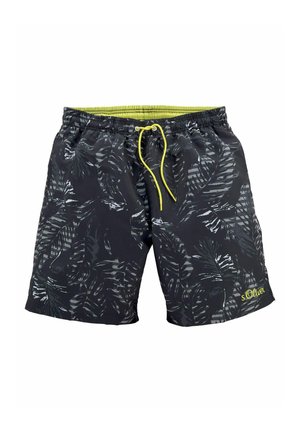 Badeshorts - schwarz bedruckt