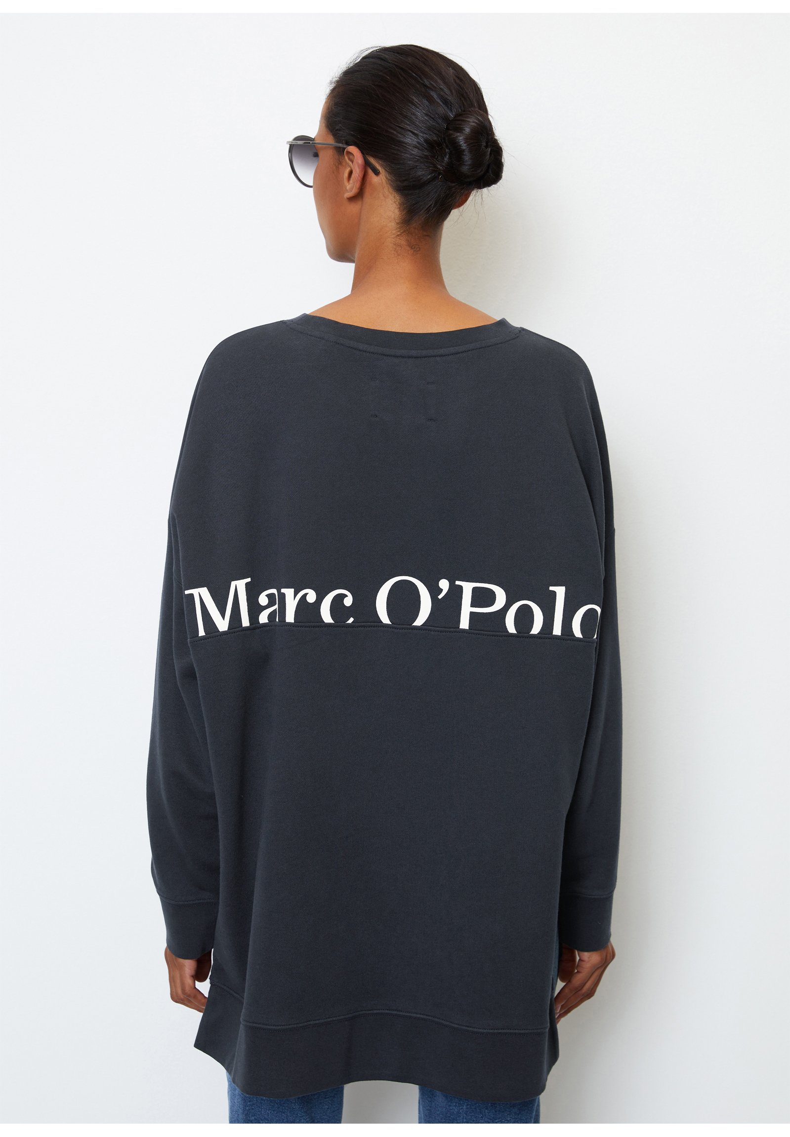 Marc O'Polo WIDE FIT ROUND NECK - Sweatshirt - deep blue sea/dunkelblau -  Zalando.de