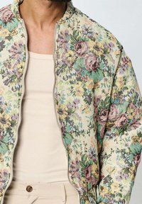 FRILIVIN EFFET FLEURIE - Blouson Bomber - beige