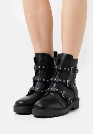 Guess, Bottines de cowboy / motard - black
