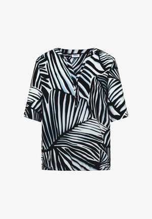 Cecil, KURZARM BLUSE MIT SPLIT NECK UND PRINT - Blouse - universal blue