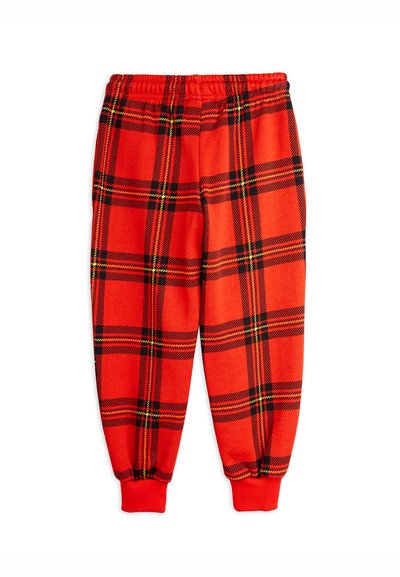 Mini Rodini CHECK UNISEX - Donji dijelovi trenirke - red