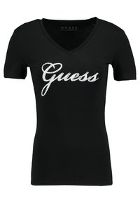 SLIM FIT - Printtipaita - jet black