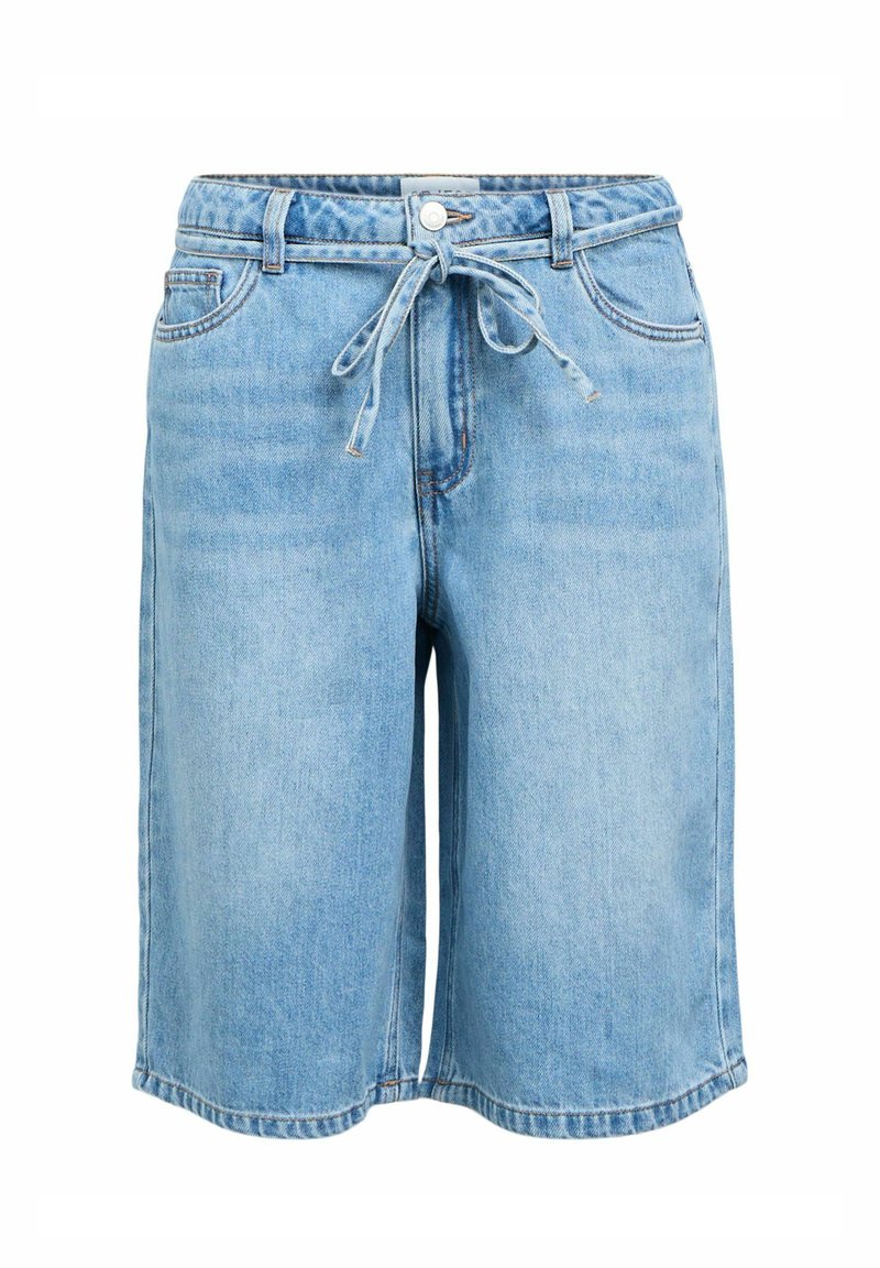 Object SHORTS CULOTTE - Džínové kraťasy - light blue denim/světlemodrý ...