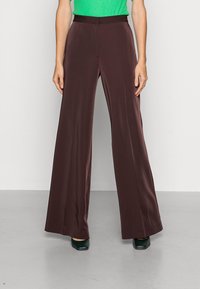 Samsøe Samsøe COLLOT TROUSERS - Calças - chocolate plum