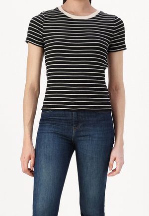 T-shirt med print - black