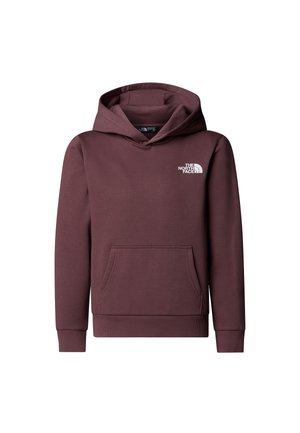 Tamsiai raudonas džemperis su priekine kišene, reguliuojama gaubtu ir ribotais rankogaliais. Ant kairiojo krūtinės šalies mažas baltas logotipas. Pagamintas iš minkštos, tekstūruotos medžiagos.