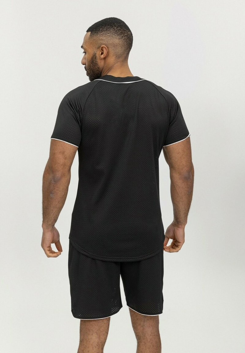 Pyjama Homme – T-shirt Manches Courtes + Short Imprimé Foot – Noir, Taille L5 – Léger Et Respirant