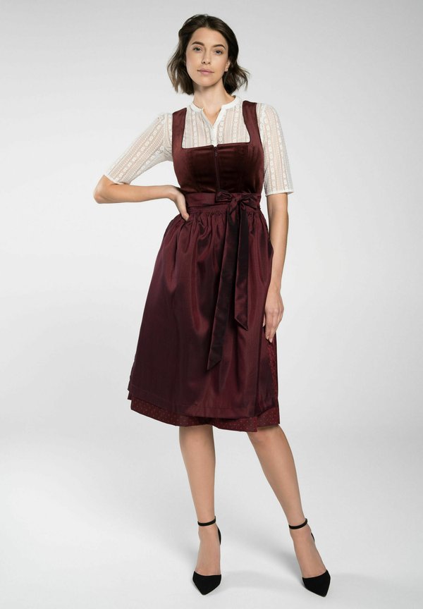 ENRIETTA - Dirndl - dunkelrot