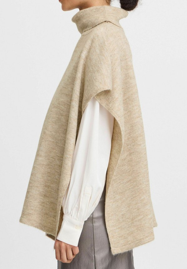 BYVIKSI PONCHO - Cape - cement melange2