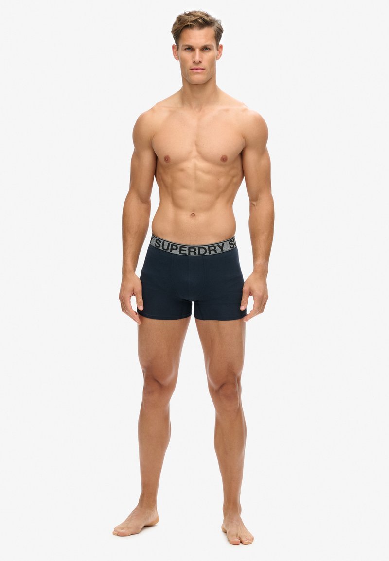 Superdry & Co 3ER PACK - LOGOBUND  - Calzoncillos - navy navy stripe dark indigo marl