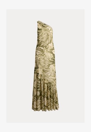 Lauren Ralph Lauren, PRINT GEORGETTE ONE-SHOULDER GOWN - Galajurk - olive multi