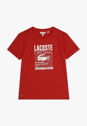 T-shirt med print - red