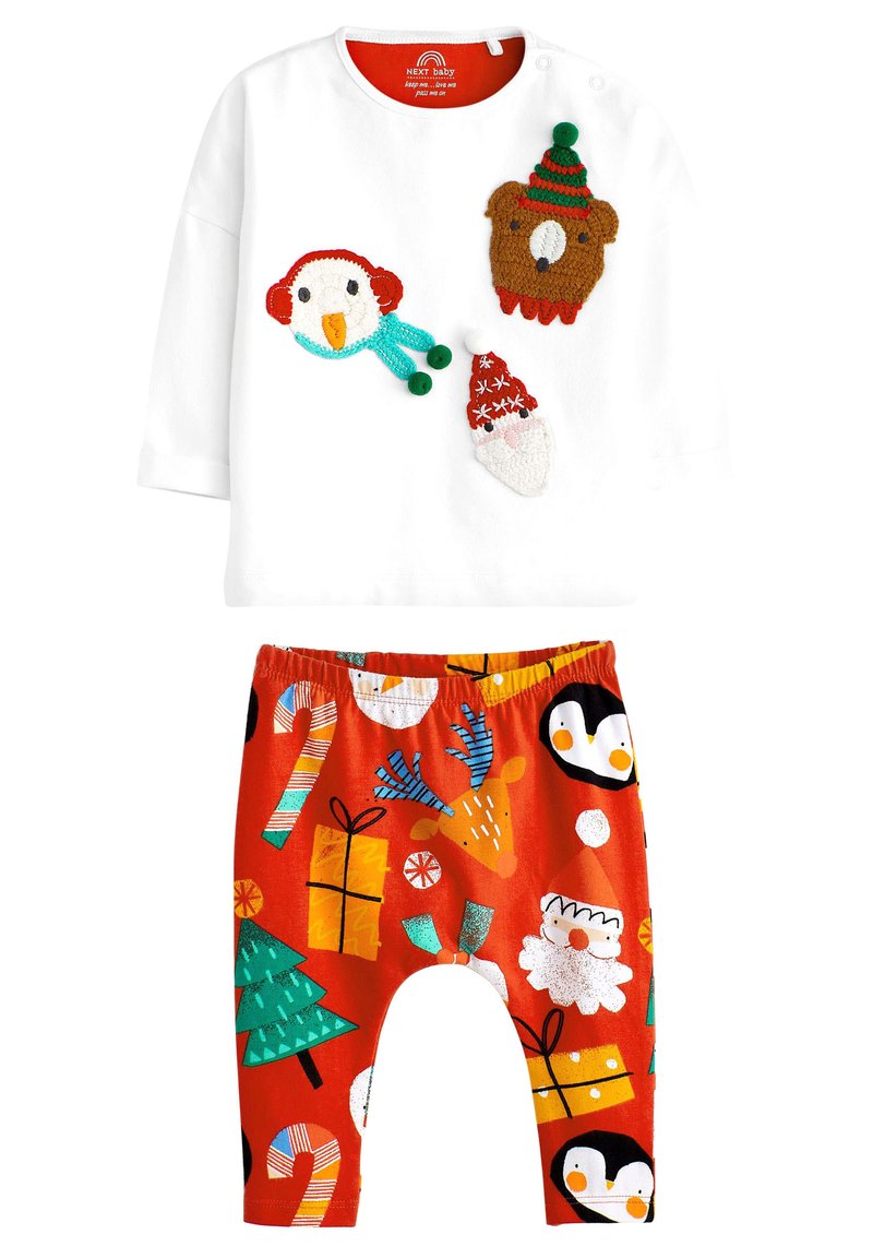 Next 2 PIECE BABY TSHIRT AND LEGGINGS SET Legíny red/červená