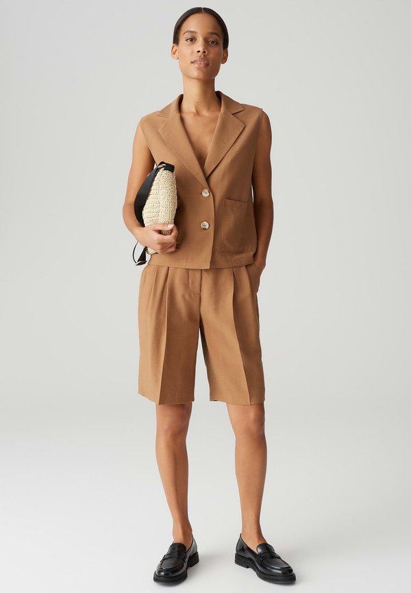 HIGH RISE RELAXED FIT - Shorts - golden oak