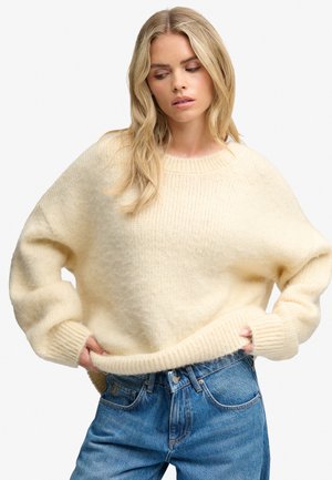 Superdry & Co, SUPERDRY SLOUCHY BRUSHED KNIT JUMPER.. - Striktrøje - creme brulee cream