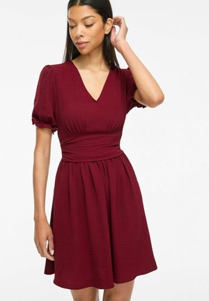 VILA SHORT DRESS VIRELLA SHORT SLEEVED - Hverdagskjole - winetasting