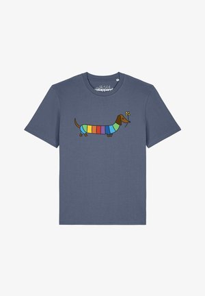 watapparel, REGENBOGEN DACKEL - T-shirt imprimé - blue grey