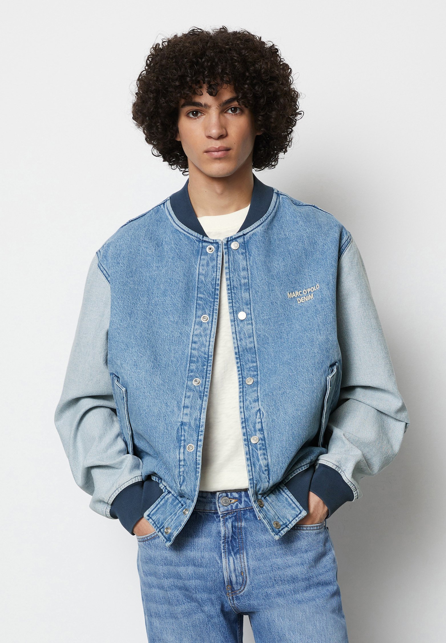 Drôle de Monsieur Bomberjack met front- en backprint • Donkerblauw