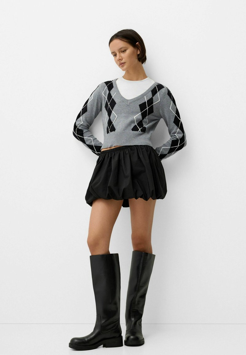 Bershka Trui donkergrijs