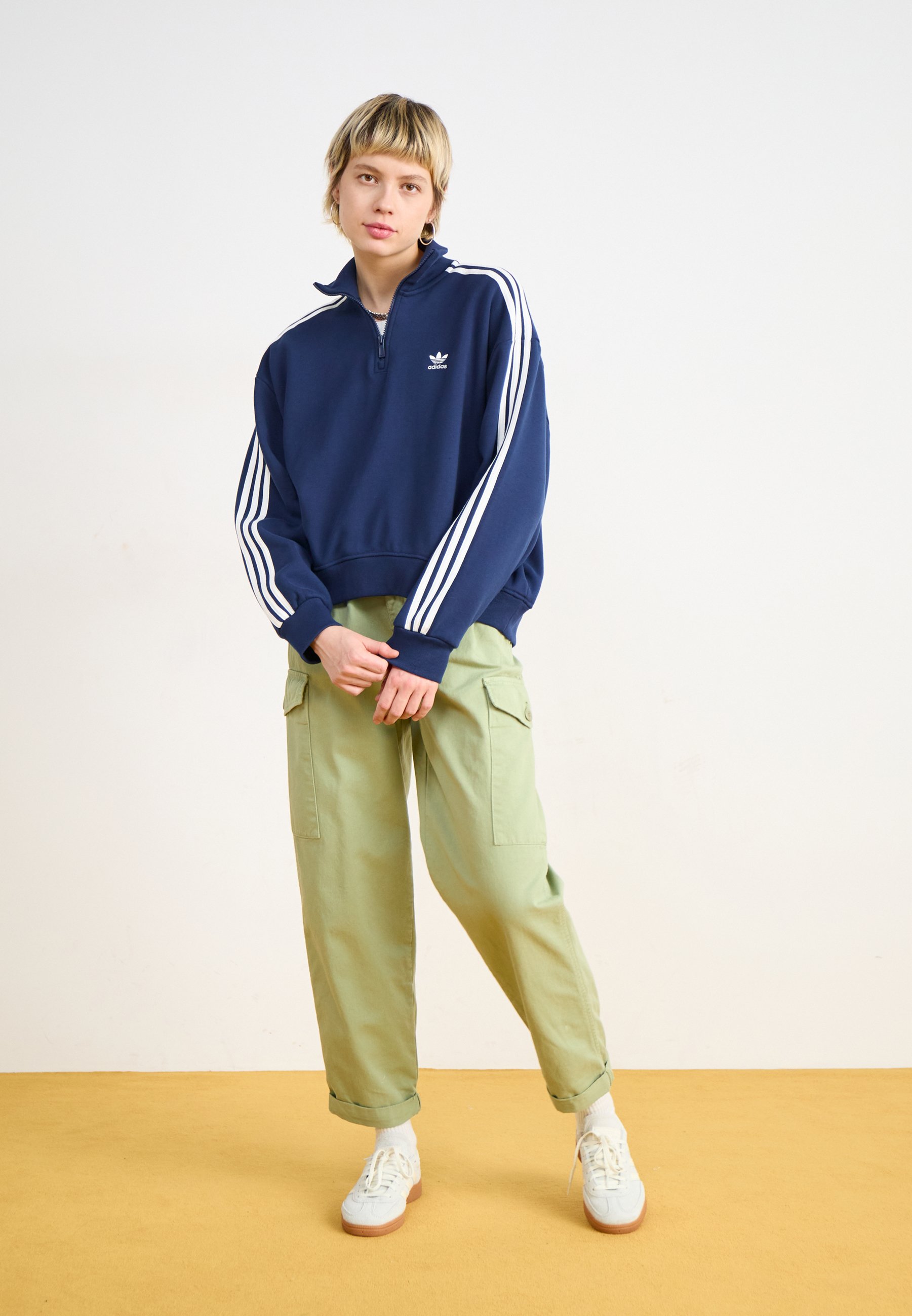 adidas Originals HALFZIP CREW - Sweater - night indigo/donkerblauw