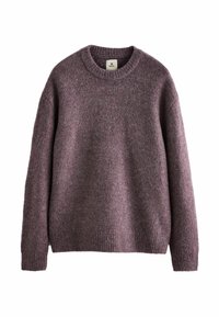 FLUFFY TEXTURED CREW - Strickpullover - purple
