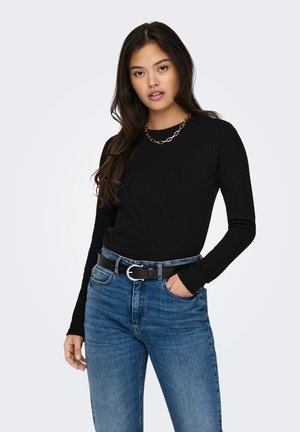 JDY, Langærmet T-shirt - schwarz
