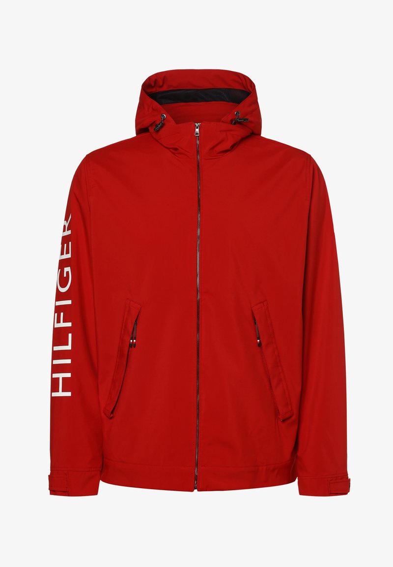 Tommy Hilfiger Flex Hooded Leichte Jacke Rot Blau Zalando De
