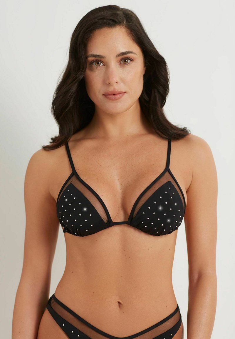 Yamamay GLEAM Bikini top black glitter/black Zalando.ie