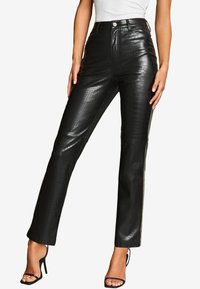 Lipsy Auduma bikses - black croc