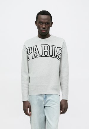 ONSRUNYNEW LIFE RLX LS JAQUARD CREW - Strikkegenser - light grey melange