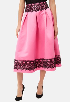 CON BORDADOS ELEGANTE - Falda acampanada - rosa