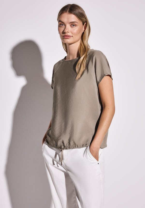 MIT TUNNELZUG - T-Shirt basic - taupe
