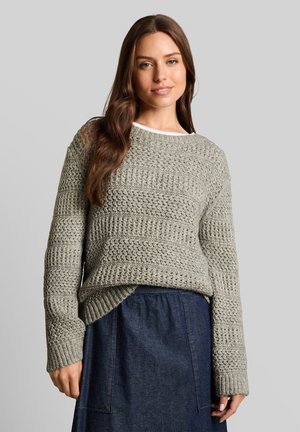 TOM TAILOR, KNIT CHUNKY STRUCTURED SWEATER - Pullover - soft grey melange
