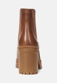 Lauren Ralph Lauren CAILIE LEATHER BOOTIE - Magassarkú bokacsizmák - tan