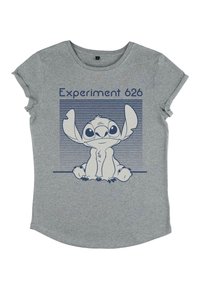 Disney DISNEY CLASSICS LILO & STITCH - STITCH EXPERIMENT 262 MONOCHROMATIC NAVY - T-shirt med print - melange grey