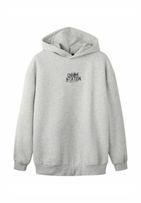 Hall halliga kapuutsi ja ühevärviline dressipluus. Keskel musta värviga trükitud logo "UNION STATION COLLECTIVE". Laiad varrukad ja äär.